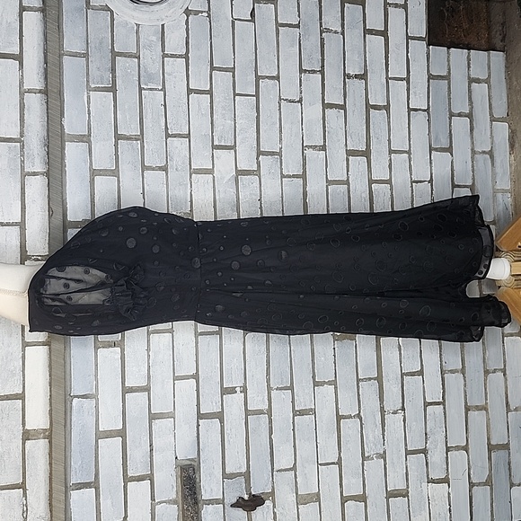 NWT NY Collection A-Line Dress Women’s Small Black Polka Dot Short Sleeve Lined - Picture 6 of 13